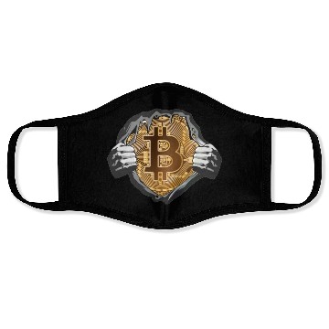 Discover Bitcoin Coin-Crypto Super Hero Face Masks