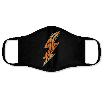 Discover Tiger Stripes Lightning Animal Print Face Masks