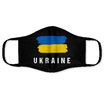 Discover Painted Ukraine Flag Ukrainian Flag Fan Face Masks