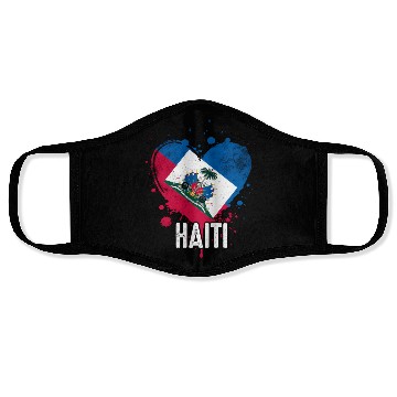 Discover Haitian Vacation Haiti Flag Face Masks