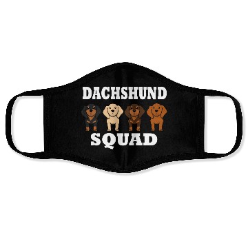 Discover Dachshund Squad Dog Team Saying Face Masks