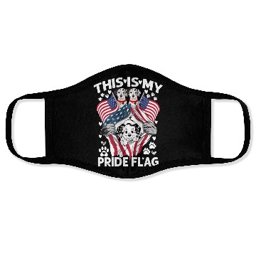Discover Dalmatian Pride Flag Face Masks