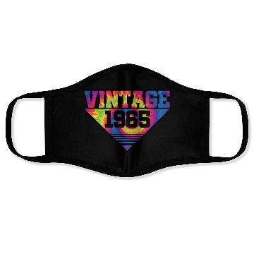 Discover Vintage 1965 Tie Dye Splash Color Triangle Face Masks