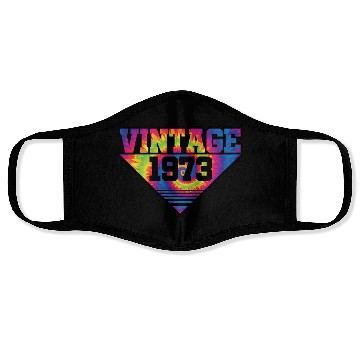 Discover Vintage 1973 Tie Dye Splash Color Triangle Face Masks