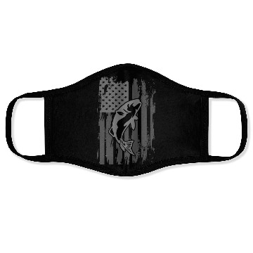 Discover Fishing American Flag Face Masks