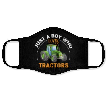 Discover Just a Boy who Loves Tractors Face Masks
