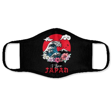 Discover I Love Japan Face Masks