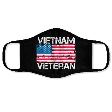 Discover Vietnam Veteran Us Flag Military Vet Face Masks