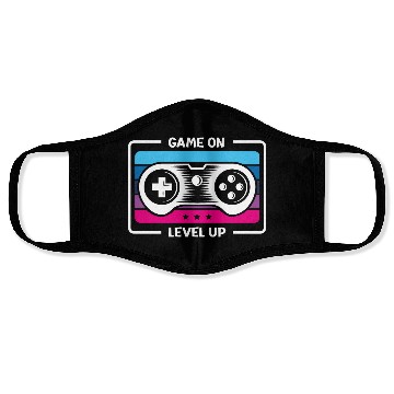 Discover Game on level up illustration in black Face Masks