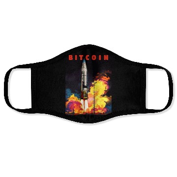 Discover Bitcoin Blast-off Face Masks