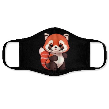 Discover Totally cute red panda Face Masks