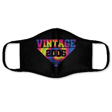 Discover Vintage 2006 Tie Dye Splash Color Triangle Face Masks