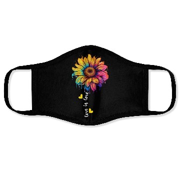 Discover Rainbow Sunflower Lover LGBT Lesbian Gay Group Pun Face Masks