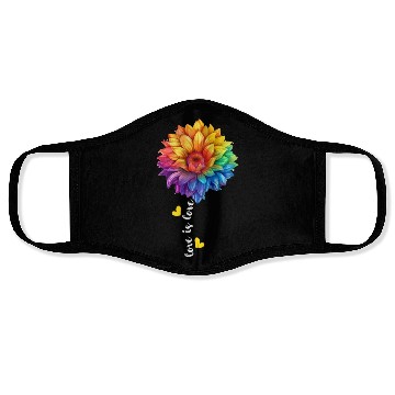 Discover Rainbow Sunflower Lover LGBTQ Community Lesbian Face Masks