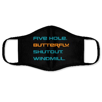 Discover Five Hole Butterfly Shutout Windmill Face Masks