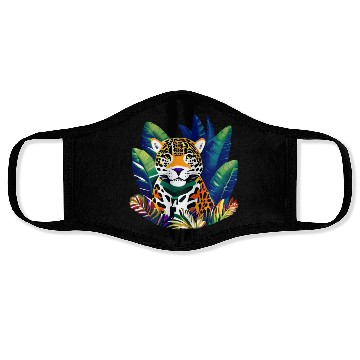 Discover Jaguar in the Tropics Face Masks