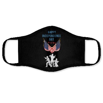 Discover Happy independence day Face Masks