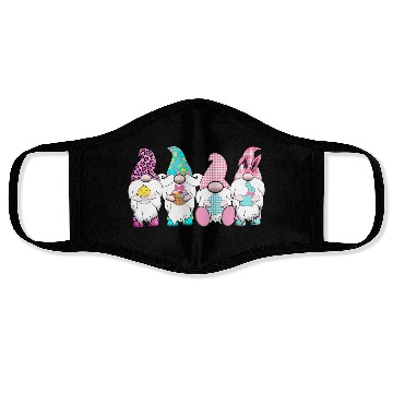 Discover 4 Easter Gnomes Pastel Spring Bunny Ears Gingham R Face Masks
