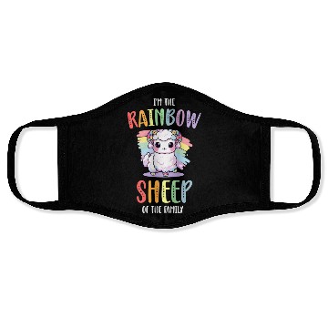 Discover Rainbow Sheep LGBT Lesbian Gay Community Pride Face Masks