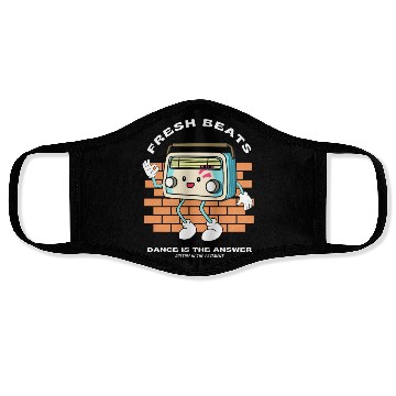 Discover Fresh Beats Dance Is The Answer gift green Face Masks