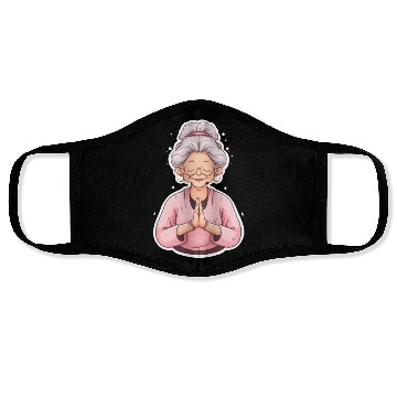 Discover Yoga Grandma Face Masks