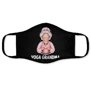 Discover Yoga Grandma Face Masks