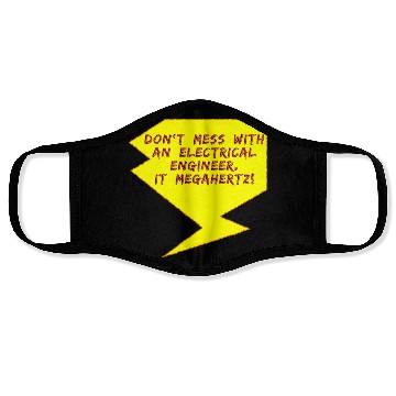 Discover Lightning Bolt Electrical Engineer girl Face Masks