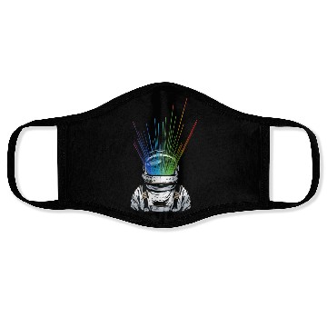 Discover Space Light Astronaut - Rainbow Rays Face Masks