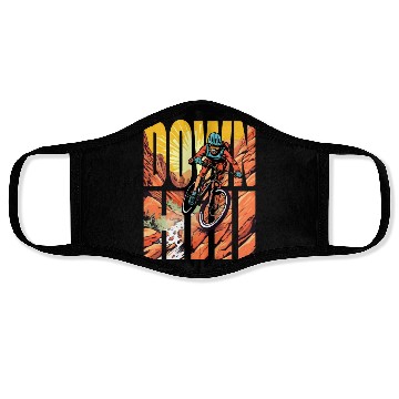Discover Downhill - Mountain Bike Design Face Masks