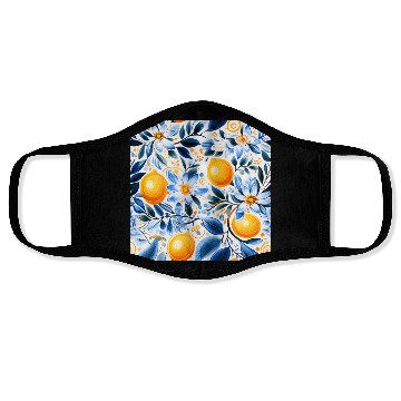 Discover Yellow Lemon Floral Detailed Summer Collection 01 Face Masks