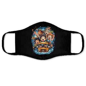Discover Back to School Pre-K Kindergarten School Bus Face Masks