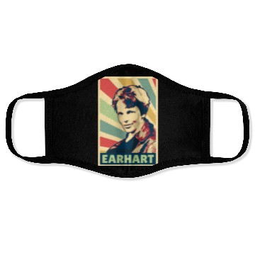 Discover Amelia Earhart Vintage Colors Face Masks