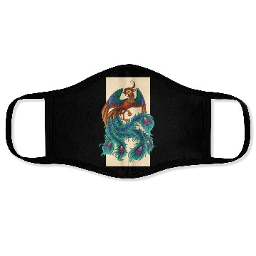 Discover Design vector Illustration of Phoenix Face Masks
