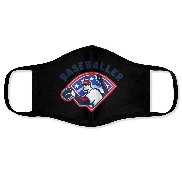 Discover Baseballer Baseball Pitcher Sports Club Player Face Masks