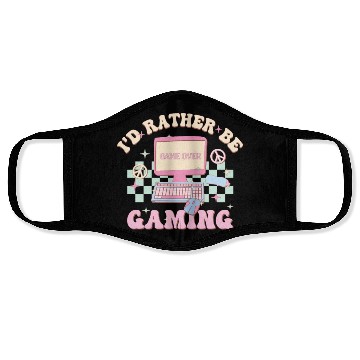 Discover I'd Rather Be Gaming, Happy Game Day Face Masks