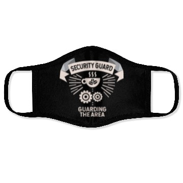 Discover Security Guard Coffee Guarding the Area Face Masks