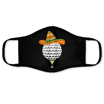 Discover Margarita Golf Ball Mexican Sombrero Face Masks