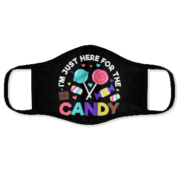 Discover Halloween Candy Trick or Treat Party quote Face Masks