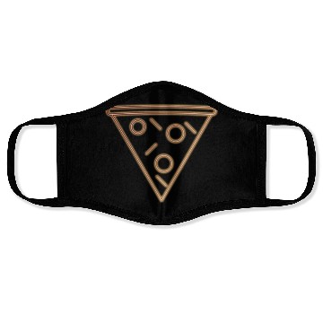 Discover Neon Pizza Slice Face Masks