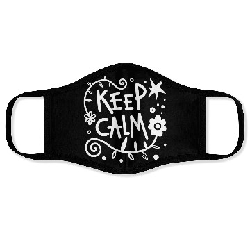 Discover keep calm green 80s humor Face Masks