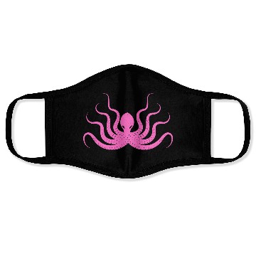 Discover Menace Octopus Neon Pink Face Masks