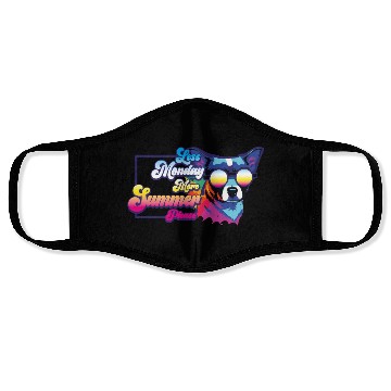 Discover Less Monday, More Summer | Beach Party Dog Lovers Face Masks