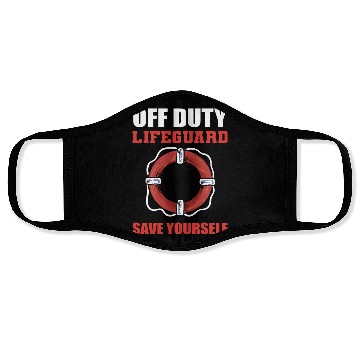 Discover Off Duty Lifeguard Beach Attendant Gift Face Masks
