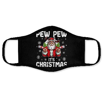 Discover Pew It'S Santa Face Masks