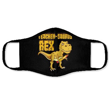Discover Teachersaurus Rex Dinosaur Lover Face Masks