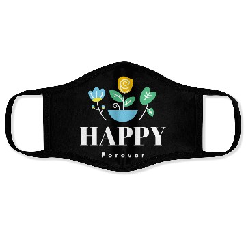 Discover Happy forever floral flowers minimalist cool Face Masks