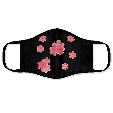 Discover orange flower stickers Face Masks