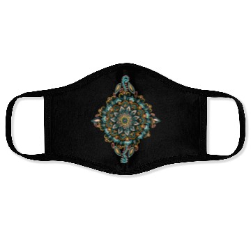 Discover Retro Spring Folk Art Diamond Face Masks