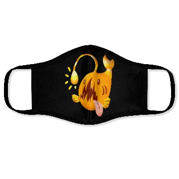 Discover The Orange Candy Corn Angler Fish Face Masks