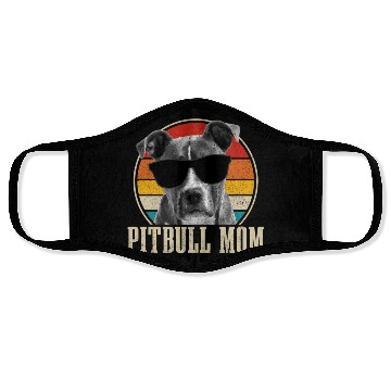 Discover Pitbull Mom Pitbull Dog Mom Face Masks